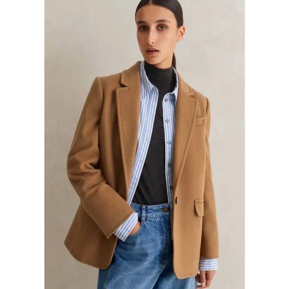 ME+EM The Very Useful Wool Forever Blazer Coat Oversized Jacket Toffee Camel 12 - Picture 1 of 12
